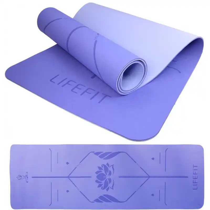Akční Nabídka Podložka LIFEFIT® YOGA MAT LOTOS DUO, 183x58x0,6cm, modrá