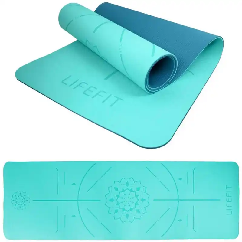 Podložka LIFEFIT® YOGA MAT RELAX DUO, 183x58x0,6cm, tyrkysová Doprava Zdarma