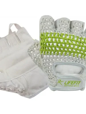 Fitness rukavice LIFEFIT® FIT, bílo-zelené Must-Have