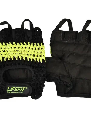 Fitness rukavice LIFEFIT® FIT, černo-zelené Výhodná Nabídka
