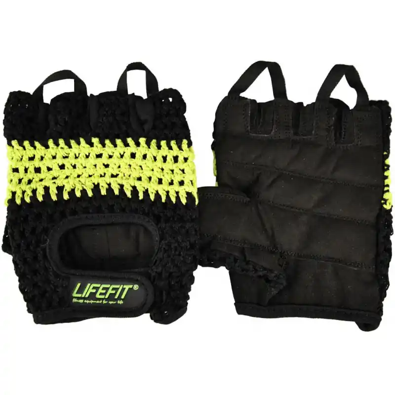 Fitness rukavice LIFEFIT® FIT, černo-zelené Výhodná Nabídka