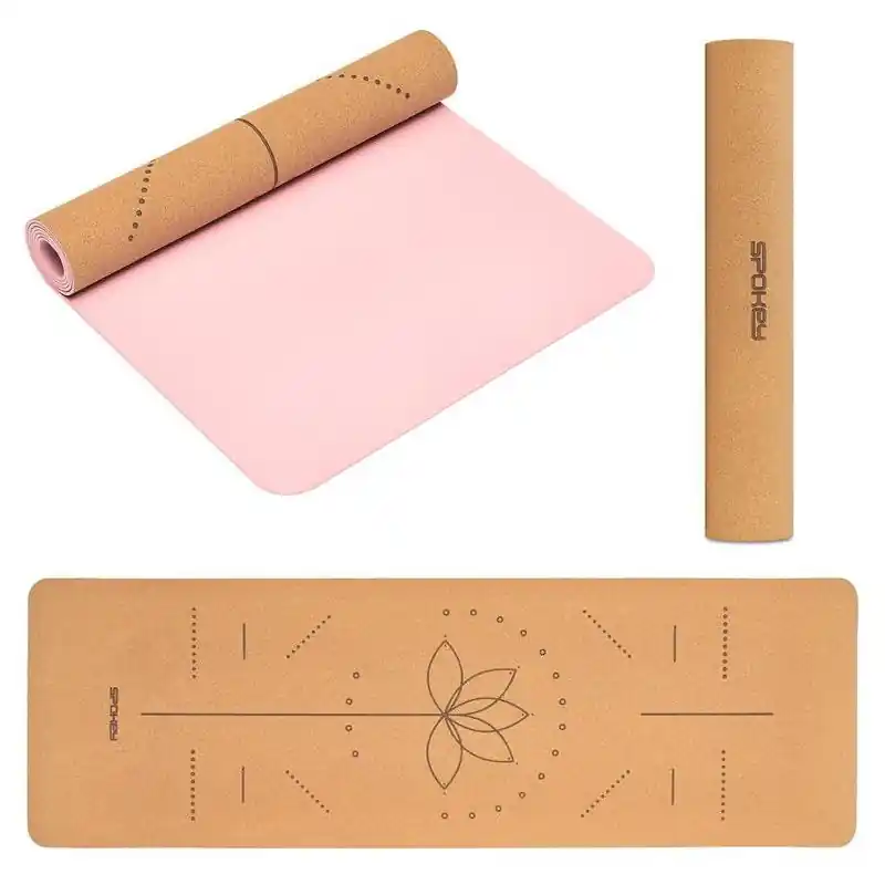 Akční Nabídka Spokey SAVASANA LOTOS Korková jóga podložka, 183 x 61 x 0,4 cm