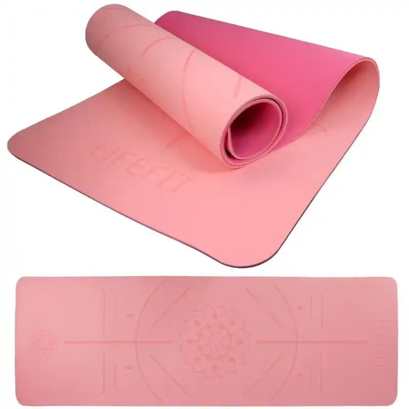 Nakupujte Hned Podložka LIFEFIT® YOGA MAT RELAX DUO, 183x58x0,6cm, růžová