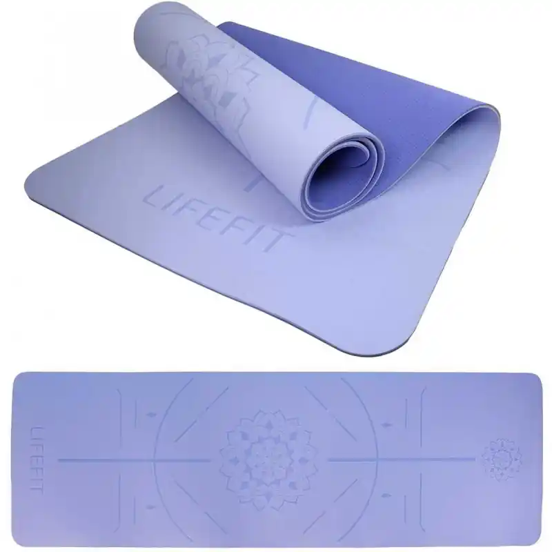 Nejlepší Volba Podložka LIFEFIT® YOGA MAT RELAX DUO, 183x58x0,6cm, modrá