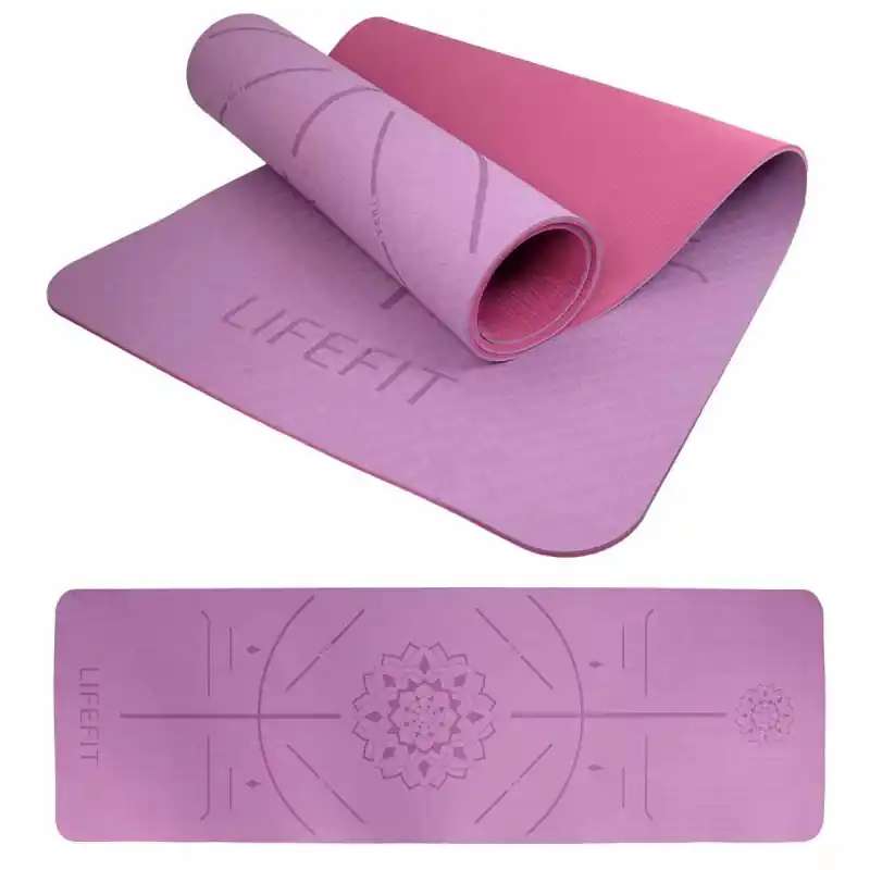 Must-Have Podložka LIFEFIT® YOGA MAT RELAX DUO, 183x58x0,6cm, bordó