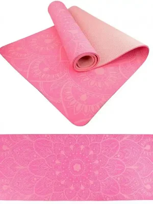 Cenový Hit Podložka LIFEFIT® YOGA MAT MANDALA DUO, 183x58x0,6cm, růžová