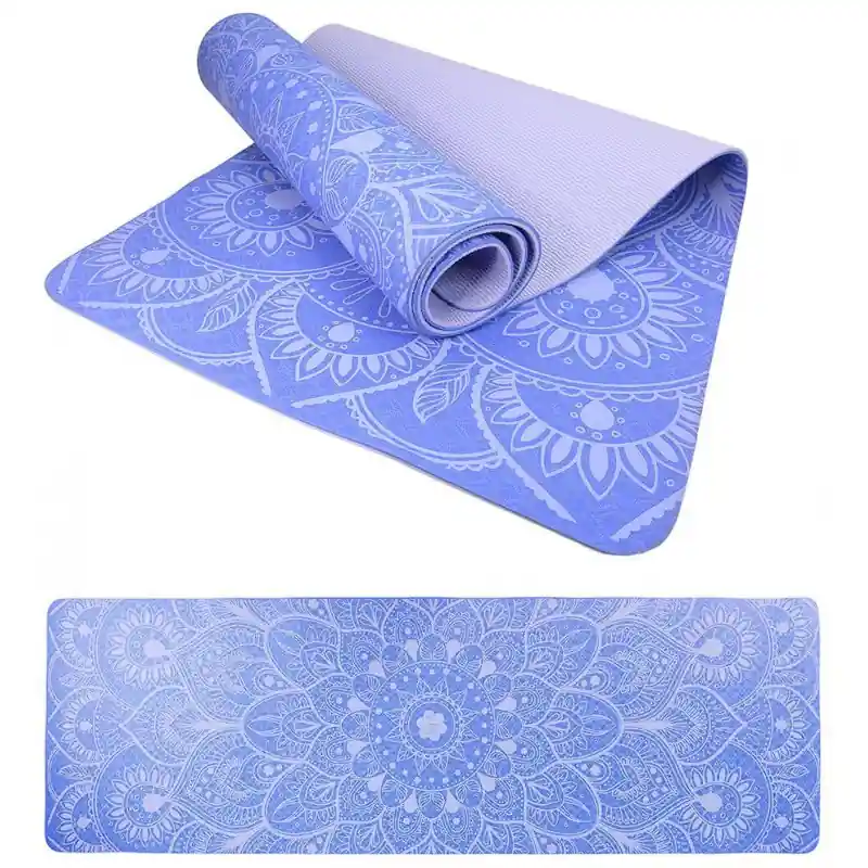 Podložka LIFEFIT® YOGA MAT MANDALA DUO, 183x58x0,6cm, modrá Vrácení Zdarma
