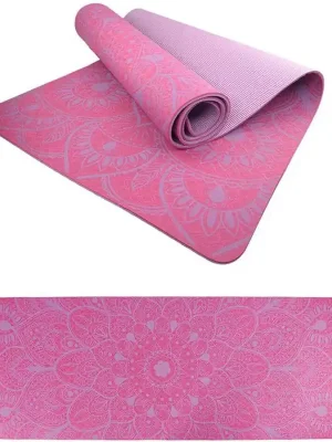 Podložka LIFEFIT® YOGA MAT MANDALA DUO, 183x58x0,6cm, bordó Expresní Doručení