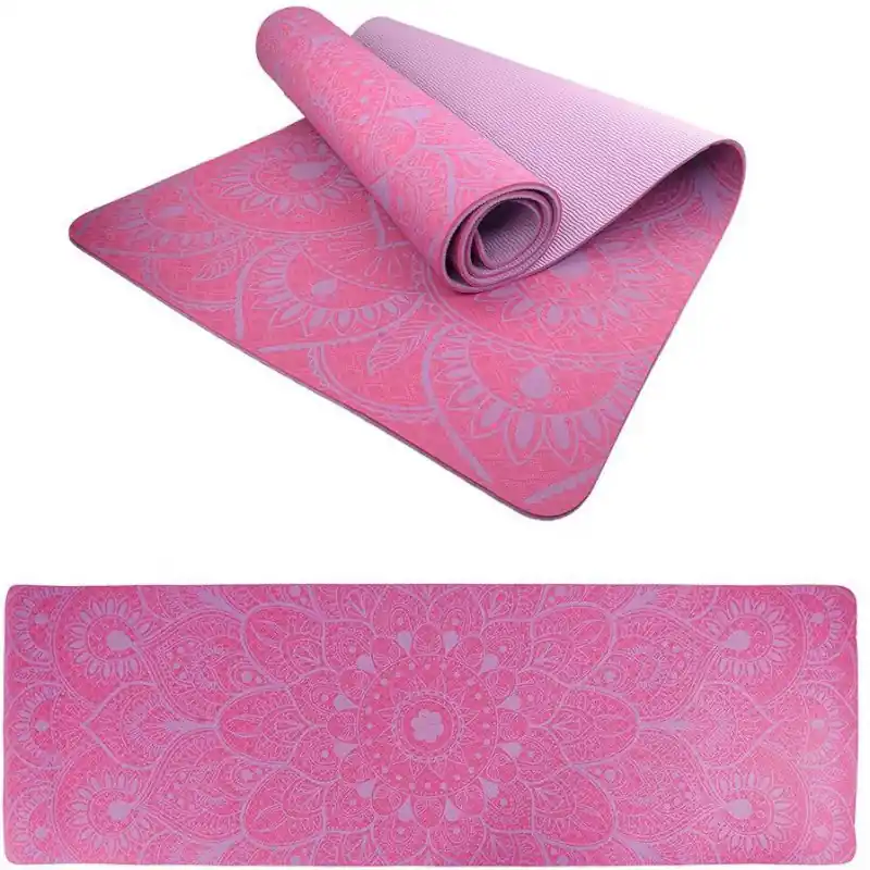 Podložka LIFEFIT® YOGA MAT MANDALA DUO, 183x58x0,6cm, bordó Expresní Doručení