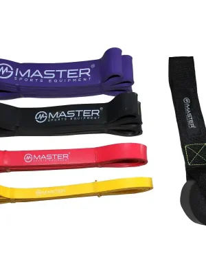 Zlevněný Sada 4 posilovacích gum MASTER Latex Power Band 2-55 kg