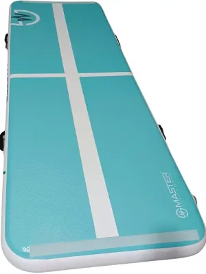Výprodej Airtrack MASTER nafukovací žíněnka 200 x 100 x 10 cm - modrozelená - bílá