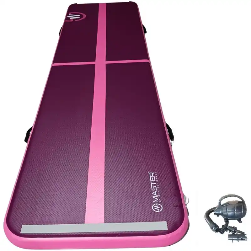 Airtrack MASTER nafukovací žíněnka 400 x 100 x 10 cm - fialová - růžová Vysoce Kvalitní