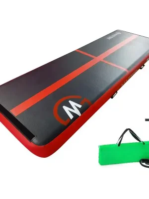 Výprodej Airtrack MASTER nafukovací žíněnka 300 x 100 x 10 cm - černá - červená