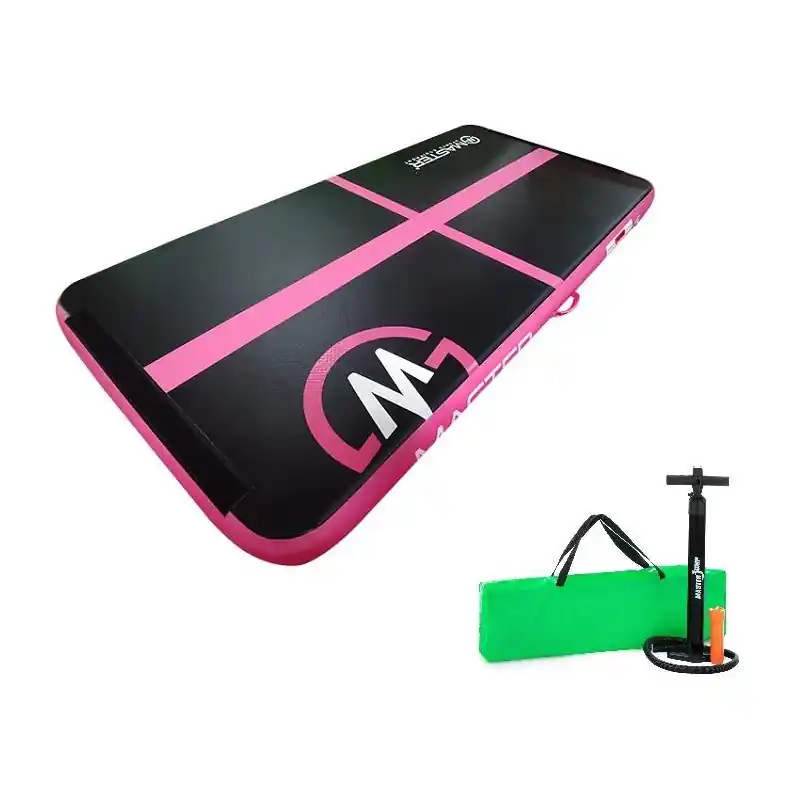 Nejprodávanější Airtrack MASTER nafukovací žíněnka 200 x 100 x 10 cm - černo - růžová