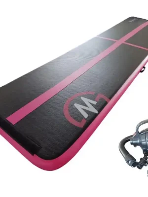Airtrack MASTER nafukovací žíněnka 500 x 100 x 10 cm - černá - růžová Levný