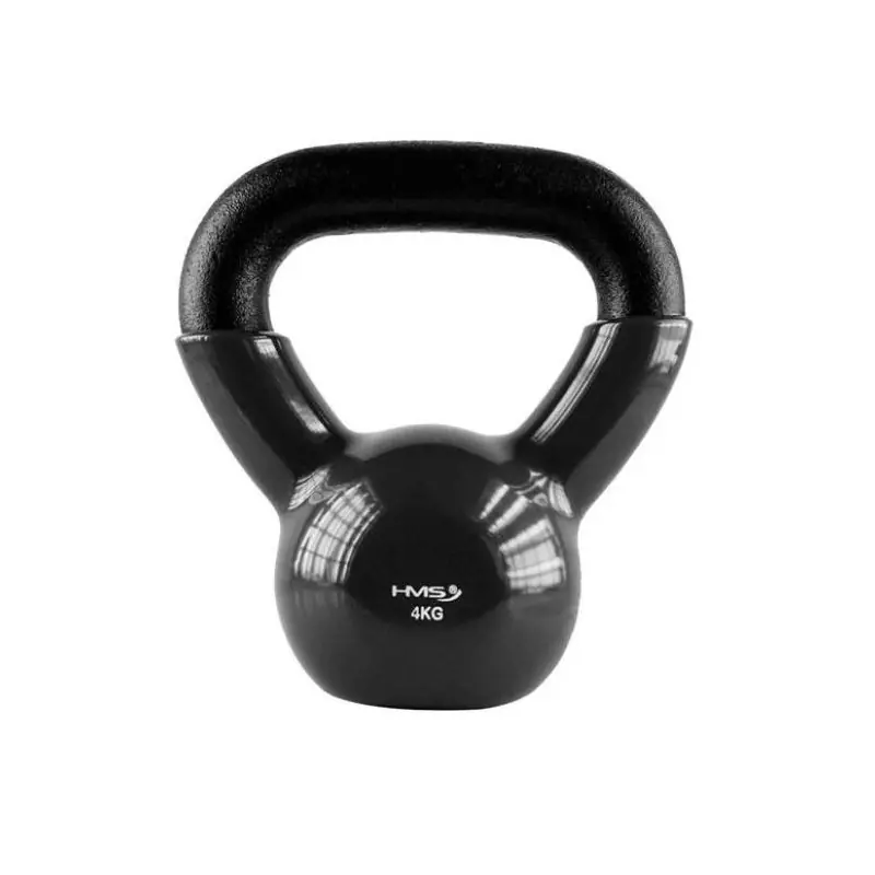 Kettlebell pokrytý vinylem HMS KN 4 kg černý Dokud Zásoby Vydrží