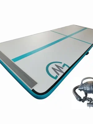 Nízká Cena Airtrack MASTER S-Pro nafukovací žíněnka 400 x 150 x 10 cm - šedá - modrozelená