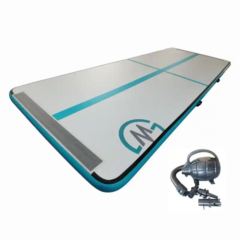 Nízká Cena Airtrack MASTER S-Pro nafukovací žíněnka 400 x 150 x 10 cm - šedá - modrozelená