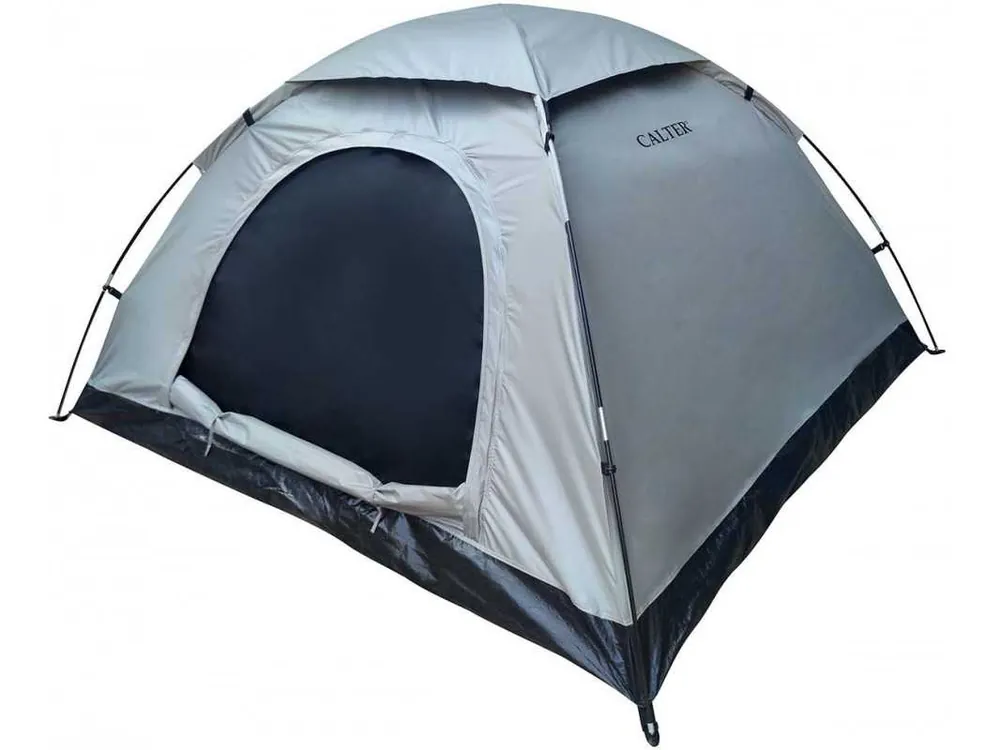 Finální Výprodej Stan pro 3 osoby CALTER®, jednoplášťový, 210x180x110cm, stříbrný