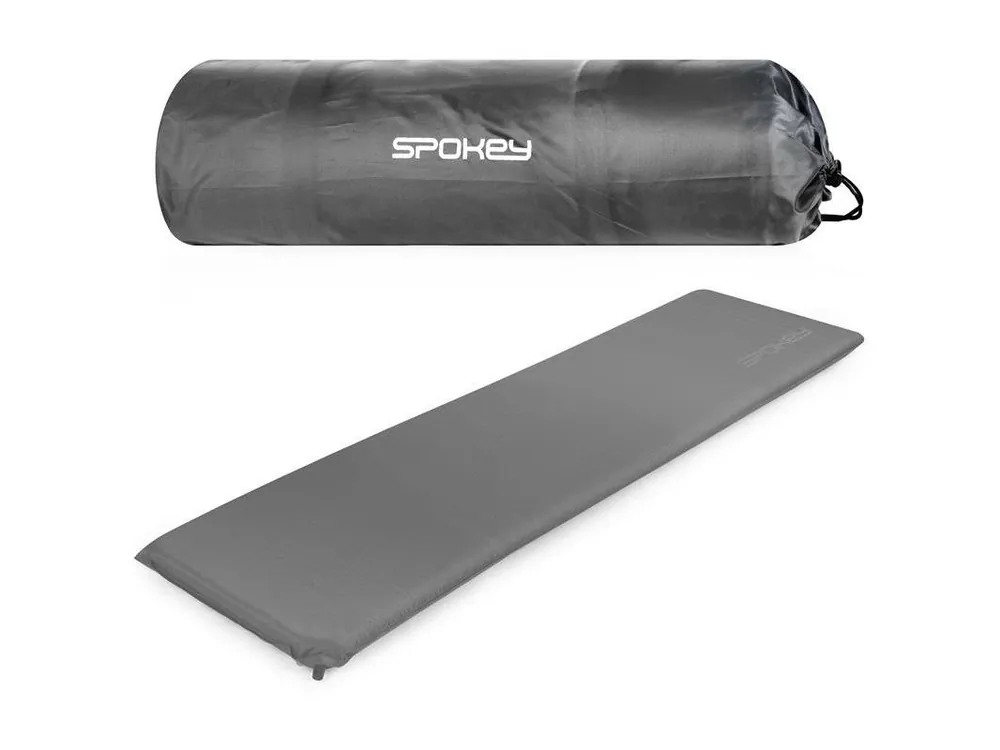 Spokey FATTY Samonafukovací karimatka, 180 x 50 x 5 cm, R-Value 3, šedá Akční Nabídka