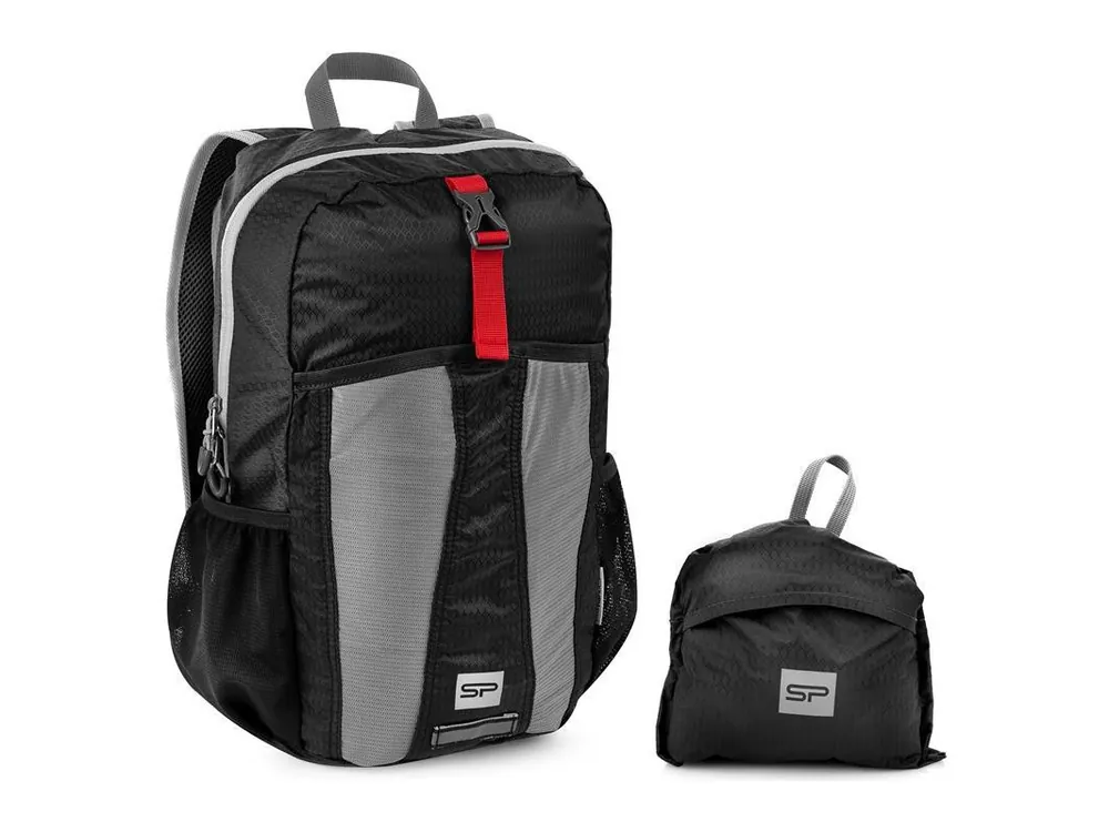 Oblíbený Spokey HIDDEN PEAK Skládací batoh, 18 l, černo-červený