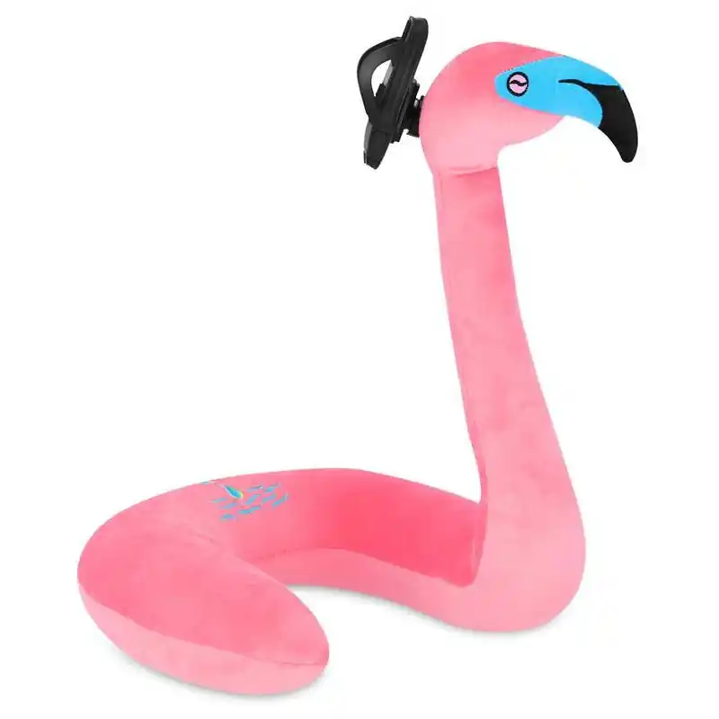 Jen Po Omezenou Doba Spokey SERPENTE Dětský cestovní polštářek ve tvaru plameňáka s držákem na telefon