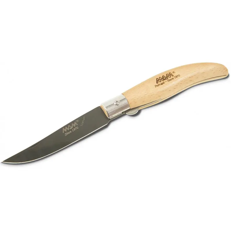 MAM Ibérica 2018 Black Titanium Zavírací nůž s pojistkou - buk, 9 cm Akce