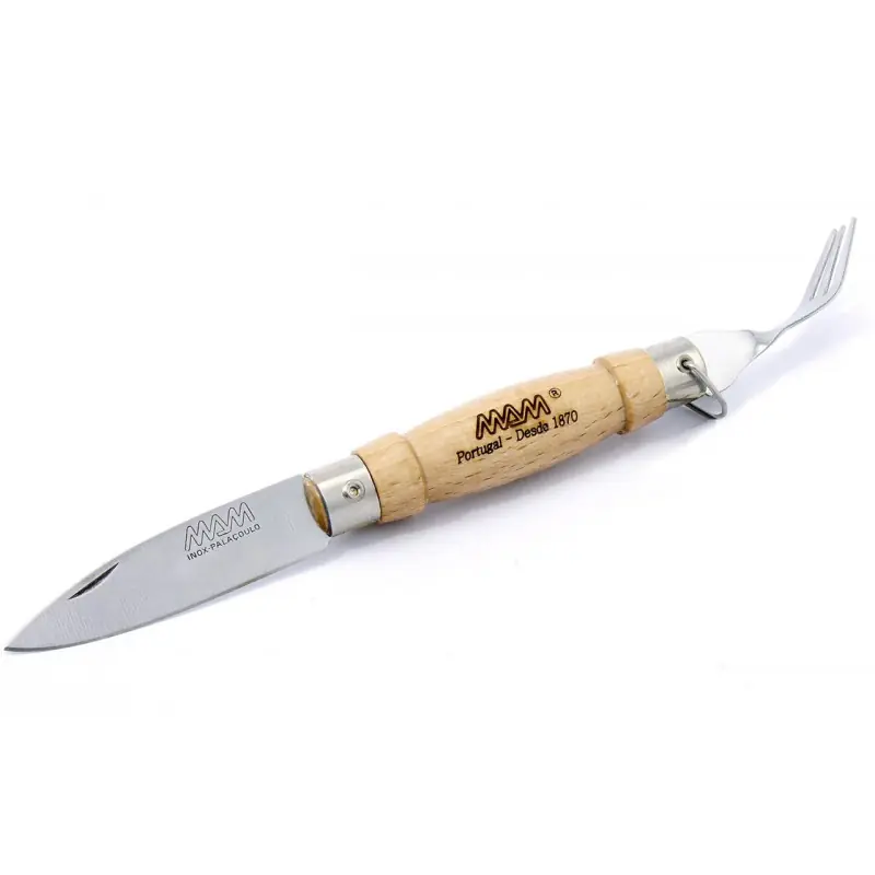 Vrácení Zdarma MAM Traditional 2020 Zavírací nůž s vidličkou - buk, 6,1 cm