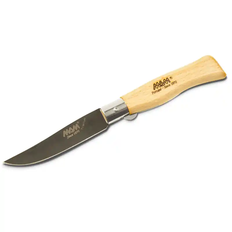 Akční Nabídka MAM Douro 2085 Black Titanium Zavírací nůž s pojistkou - buk, 8,3 cm