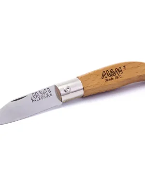 MAM Ibérica 2001 Zavírací nůž s klíčenkou a pouzdrem - buk, 4,5 cm Výprodej