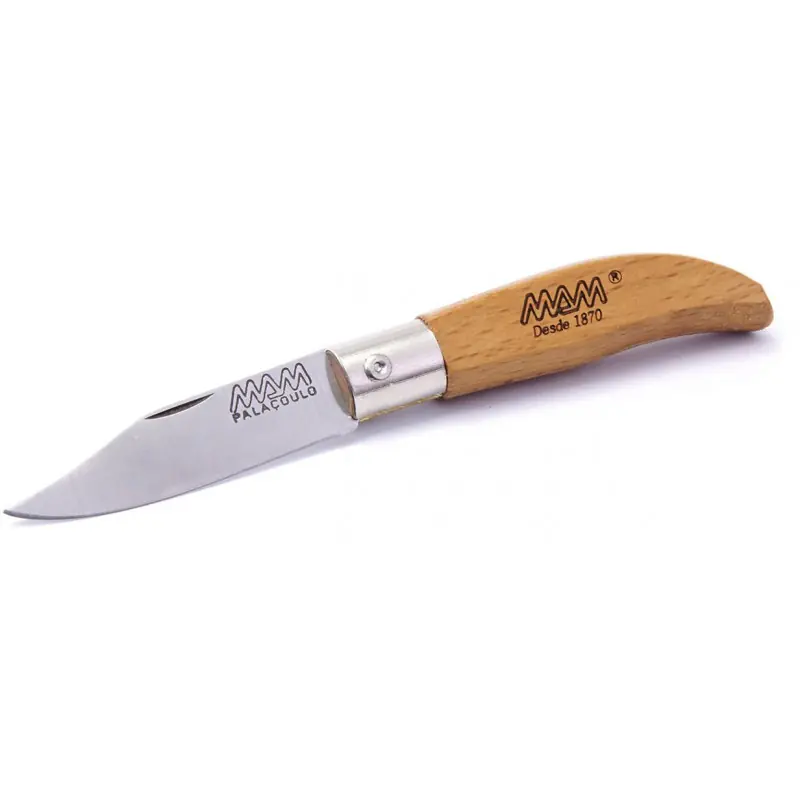 MAM Ibérica 2001 Zavírací nůž s klíčenkou a pouzdrem - buk, 4,5 cm Výprodej