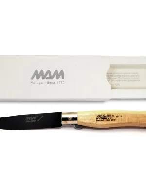 Vysoce Kvalitní MAM Douro 5004 Black Titanium Zavírací nůž s pojistkou - buk, 7,5 cm