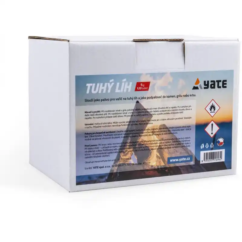 Expresní Doručení YATE Tuhý líh - 1,0 kg / tablety v krabičce