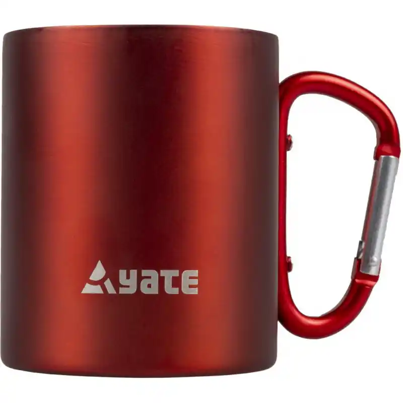 Rychlé Dodání YATE Hrnek s karabinkou COLOR 0,3 l nerez - červený