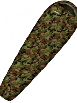 Husky Syntetický třísezónní dětský spacák Junior Army green Nejprodávanější