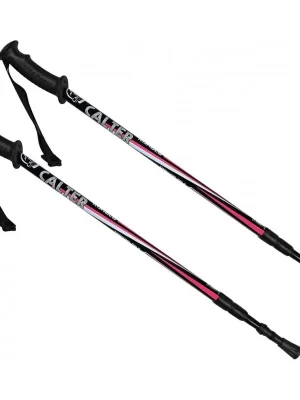 Nejlepší Volba Trekingové hole CALTER® KOHALA, 3-dílné, pár, černo-růžové