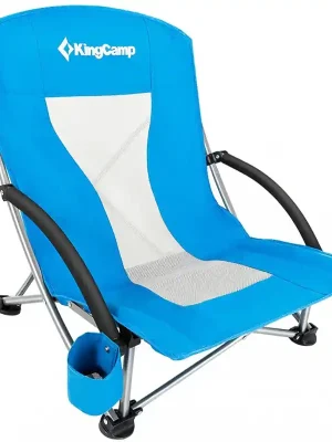 Nová Kolekce Kemping skládací židle KING CAMP Deluxe s opěrkami ocel - modrá
