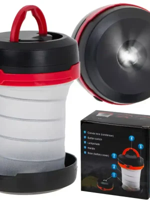 Zlevněný Kempingová lampa turistická na baterie 2v1, 3 režimy LED