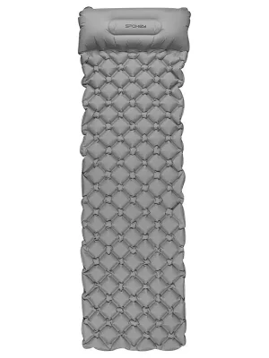Originální Spokey AIR BED PILLOW Nafukovací matrace s polštářkem, 190 x 60 x 6 cm, R-Value 2.5, šedá