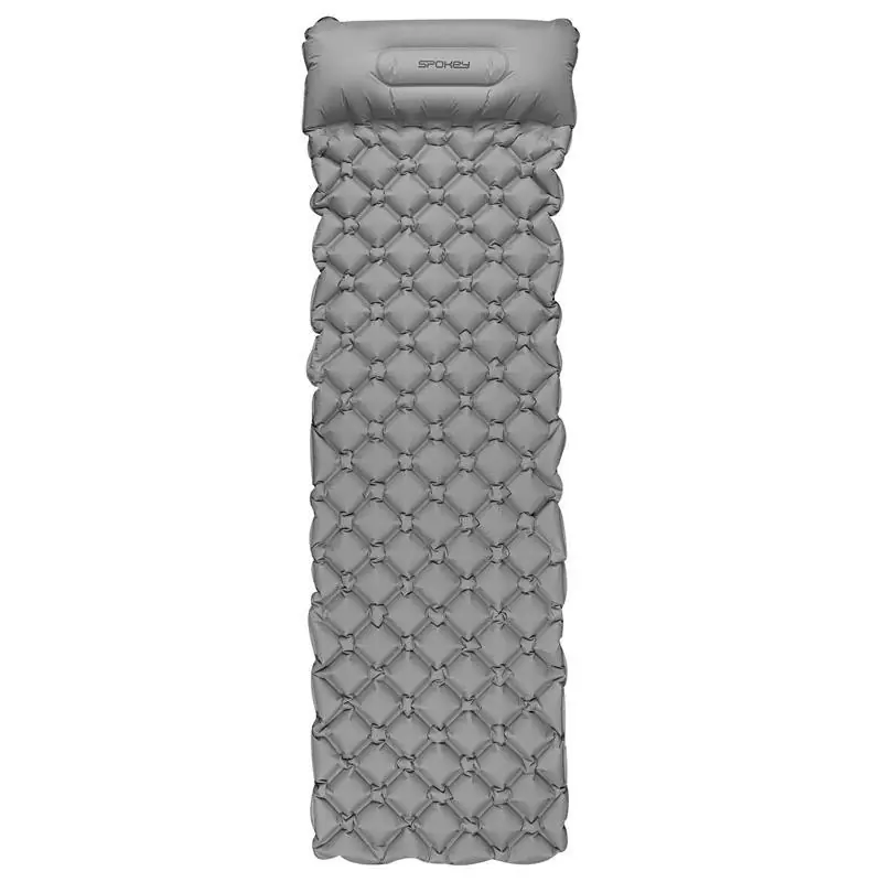 Originální Spokey AIR BED PILLOW Nafukovací matrace s polštářkem, 190 x 60 x 6 cm, R-Value 2.5, šedá