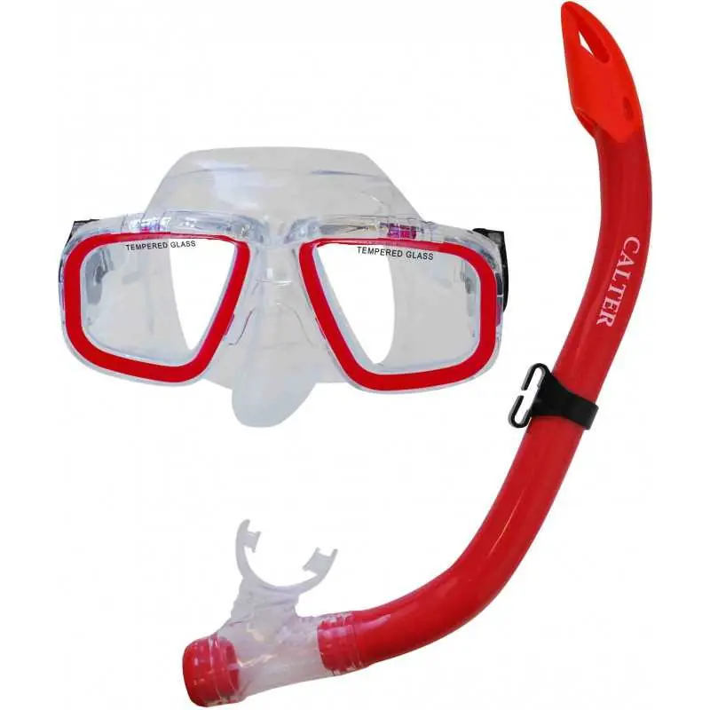 Potápěčský set CALTER JUNIOR S9301+M229 P+S, červený Nejprodávanější
