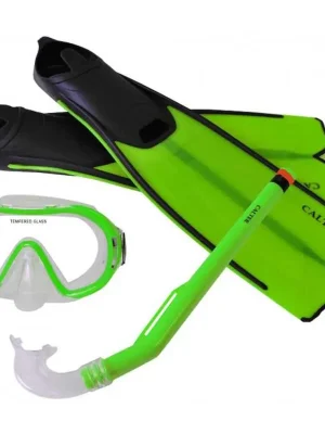 Potápěčský set CALTER KIDS S06+M168+F41 PVC, zelený Originální