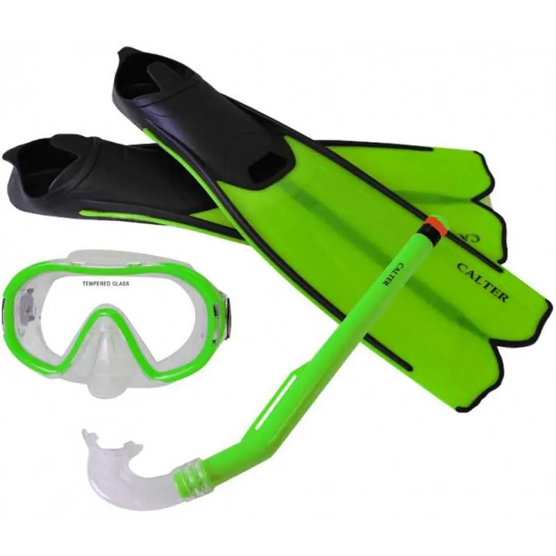Potápěčský set CALTER KIDS S06+M168+F41 PVC, zelený Originální