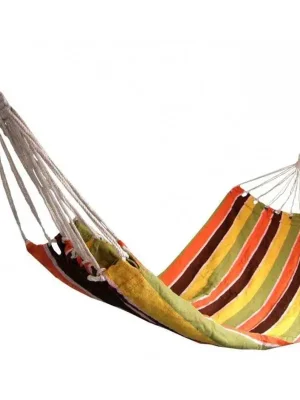 Doprava Zdarma Houpací síť SEDCO bez výztuhy 200*80 cm, zelená/červená