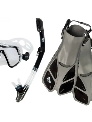 Šnorchlovací set 3 v 1, ČERNÝ, S/M, ploutve 36-41 Kup Teď