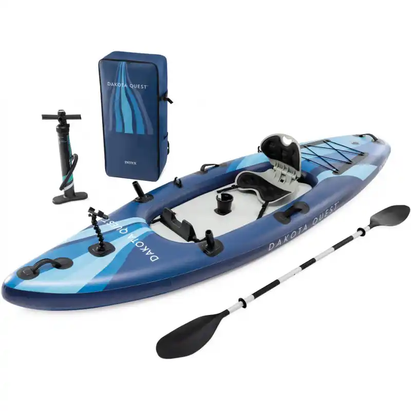 Rychlé Dodání Kajak INTEX 68245 Dakota Quest™ Sit-on-top / SUP hybrid, modrá