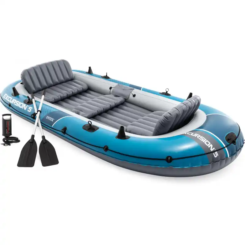 Rychlé Dodání Nafukovací člun INTEX 66325 Sport Series EXCURSION 5 Set, modrá