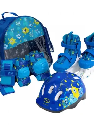 Sada kolečkových bruslí 2v1 SMJ Sport Combo Monster, LED kolečka Horká Nabídka